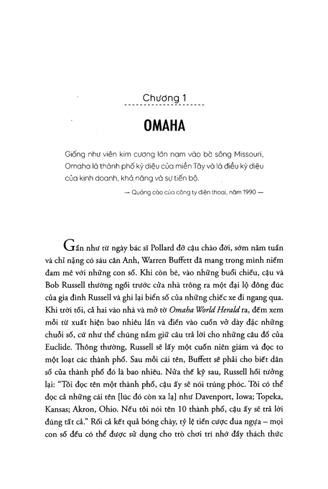 Một trang nội dung từ quyển sách Warrenn Buffett – Con đường hình thành một nhà tư bản Mỹ